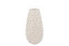 MIKA NORDIC WHITE VASE LONG PINECONE EDGE 14X25CM