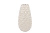 MIKA NORDIC WHITE VASE LONG PINECONE EDGE 16X35CM