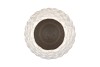 MIKA NORDIC WHITE VASE LONG PINECONE EDGE 16X35CM