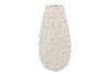 MIKA NORDIC WHITE VASE LONG PINECONE EDGE 26X50CM
