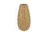 MIKA MAJESTIC GOLD VASE LONG PINECONE EDGE 16X35CM
