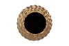 MIKA MAJESTIC GOLD VASE LONG PINECONE EDGE 16X35CM