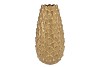 MIKA MAJESTIC GOLD VASE LONG PINECONE EDGE 26X50CM