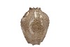 MIKA WILD BROWN VASE WAVY SPHERE NECK 27X35CM