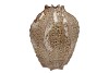 MIKA WILD BROWN VASE WAVY SPHERE NECK 31X40CM