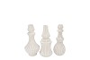 MIKA NORDIC WHITE VASE CURVES ASS 13X25CM