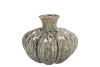 MIKA NORDIC GREEN VASE SPHERE NECK 16X13CM