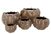 MIKA WILD BROWN POT WAVY 20X14CM