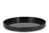MELAMINE WILD BLACK TRAY ROUND 36X36X3CM