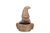 CONCRETE GOLDEN GNOME HAT T-LIGHT 14X16X18CM