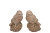 CONCRETE GOLDEN BIRDS ASS 9X7X13CM