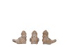CONCRETE GOLDEN BIRDS PINECONE ASS 10X7X10CM