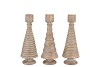CONCRETE GOLDEN CANDLE HOLDER ASS 9X9X21CM