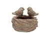CONCRETE GOLDEN BIRDS NEST 17X17X14CM