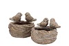 CONCRETE GOLDEN BIRDS NEST 17X17X14CM
