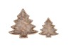 CONCRETE GOLDEN XMAS TREE PLATE 35X35X5CM