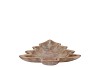 CONCRETE GOLDEN XMAS TREE PLATE 24X24X4CM