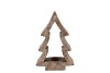 CONCRETE GOLDEN XMAS TREE T-LIGHT HOLDER 19X9X30CM