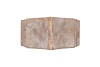 CONCRETE GOLDEN XMAS TREE T-LIGHT HOLDER 13X7X20CM