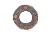 WREATH BIRCH TREE WHITEWASH WITH CANDLESTICK 50X12CM