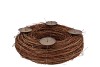 WREATH ELM BRANCHES NATURAL WITH CANDLESTICK 38X10CM