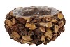 WREATH WOOD BROWN PLANTER WITH BOTTOM 25X22X15CM