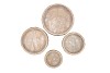 NATURE BIRCH PLANTER ROUND S/4 20X6CM/25X7CM/30X8CM/35X9CM