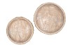 NATURE BIRCH PLANTER ROUND S/2 20X20X6CM/25X25X7CM