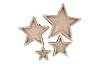 NATURE BIRCH PLANTER STAR S/4 20X6CM/30X7CM/40X8CM/50X9CM