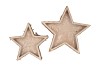 NATURE BIRCH PLANTER STAR S/2 20X6CM/30X7CM