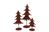 RUSTY SCOTTISH BROWN DECO TREE 16X11X31CM