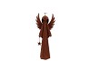 RUSTY SCOTTISH BROWN DECO ANGEL 16X9X38CM