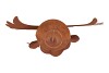 RUSTY SCOTTISH BROWN DECO ANGEL 16X9X38CM