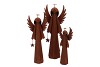 RUSTY SCOTTISH BROWN DECO ANGEL 16X9X38CM