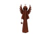 RUSTY SCOTTISH BROWN DECO ANGEL 20X11X50CM