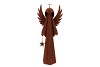 RUSTY SCOTTISH BROWN DECO ANGEL 25X15X60CM