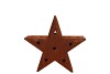 RUSTY SCOTTISH BROWN DECO STAR 23X6X24CM