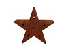 RUSTY SCOTTISH BROWN DECO STAR 31X8X30CM
