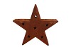 RUSTY SCOTTISH BROWN DECO STAR 45X10X43CM