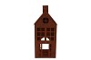 RUSTY SCOTTISH BROWN DECO HOUSE CANDLE 17X38CM