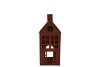 RUSTY SCOTTISH BROWN DECO HOUSE CANDLE 12X25CM