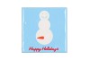TILE HAPPY HOLIDAYS SNOWMAN 10X10X1CM