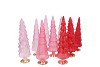 TWINKLE JOLLY PINK MIX GLASS TREE SHINY ASS 9X25CM