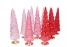 TWINKLE JOLLY PINK MIX GLASS TREE SHINY ASS 10x30CM