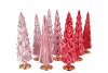 TWINKLE JOLLY PINK MIX GLASS TREE SHINY ASS 10x30CM