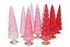 TWINKLE JOLLY PINK MIX GLASS TREE SHINY ASS 10X35CM