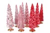 TWINKLE JOLLY PINK MIX GLASS TREE SHINY ASS 10X35CM