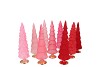 TWINKLE JOLLY PINK MIX GLASS TREE MATT ASS 9X25CM