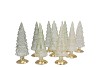 TWINKLE NORDIC GREEN MIX GLASS TREE SHINY ASS 9X25CM