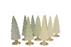 TWINKLE NORDIC GREEN MIX GLASS TREE MATT ASS 9X25CM